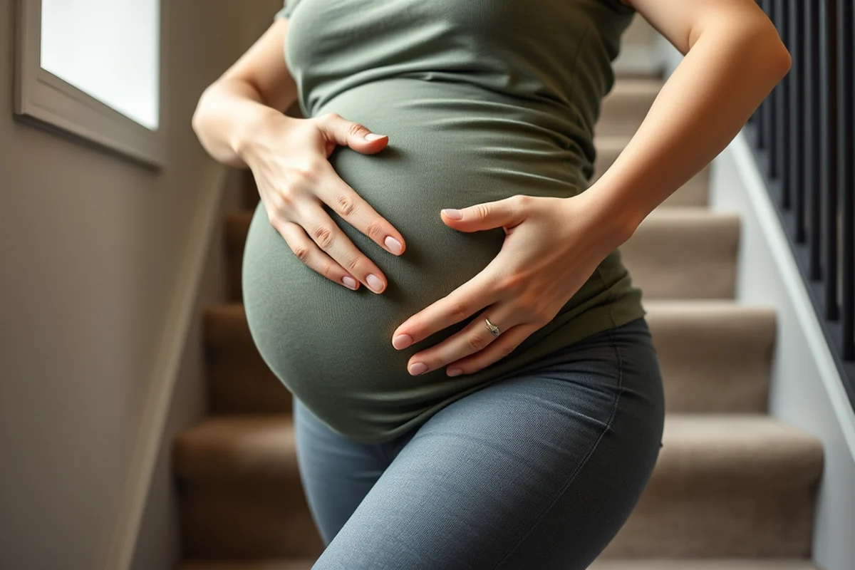 stair climbing in pregnancy — Stair Climbing In Pregnancy (step by step)