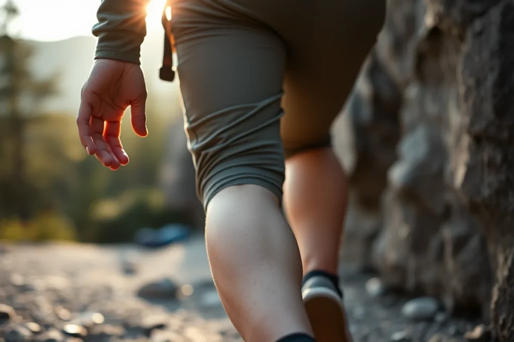Rock Climbing Knee Drop